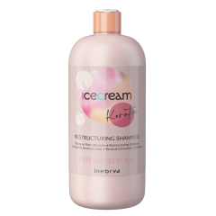 INEBRYA Ice Cream Keratin Restructuring 1000ml, szampon z keratyną