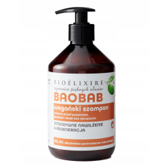 BIOELIXIRE Vegan Baobab 500ml, szampon nawilżający 