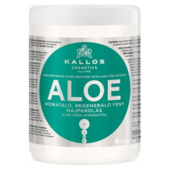 KALLOS Kjmn Aloe  1000ml Maska do włosów aloesowa regeneracyjno- nawilżająca 