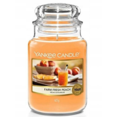 YANKEE CANDLE Farm Fresh Peach 623g, świeczka zapachowa