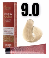 ECHOSLINE Seliar Synergy Color 9.0 100ml kremowa farba do włosów bez amoniaku z arganem i keratyną