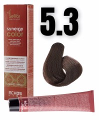 ECHOSLINE Seliar Synergy Color 5.3 100ml kremowa farba do włosów bez amoniaku z arganem i keratyną