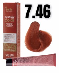 ECHOSLINE Seliar Synergy Color 7.46 100ml kremowa farba do włosów bez amoniaku z arganem i keratyną