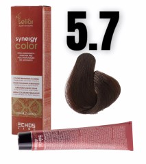 ECHOSLINE Seliar Synergy Color 5.7 100ml kremowa farba do włosów bez amoniaku z arganem i keratyną