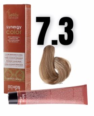 ECHOSLINE Seliar Synergy Color 7.3 100ml kremowa farba do włosów bez amoniaku z arganem i keratyną