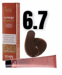 ECHOSLINE Seliar Synergy Color 6.7 100ml kremowa farba do włosów bez amoniaku z arganem i keratyną