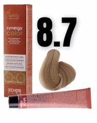 ECHOSLINE Seliar Synergy Color 8.7 100ml kremowa farba do włosów bez amoniaku z arganem i keratyną