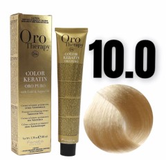 FANOLA Oro Therapy 24k Color Keratin 10.0 100ml farba bez amoniaku z keratyną, złotem koloidalnym i olejkiem arganowym