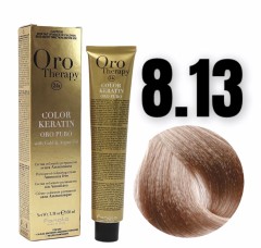 FANOLA Oro Therapy 24k Color Keratin 8.13 100ml farba bez amoniaku z keratyną, złotem koloidalnym i olejkiem arganowym