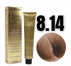FANOLA Oro Therapy 24k Color Keratin 8.14 100ml farba bez amoniaku z keratyną, złotem koloidalnym i olejkiem arganowym