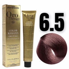 FANOLA Oro Therapy 24k Color Keratin 6.5 100ml farba bez amoniaku z keratyną, złotem koloidalnym i olejkiem arganowym