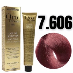 FANOLA Oro Therapy 24k Color Keratin 7.606 100ml farba bez amoniaku z keratyną, złotem koloidalnym i olejkiem arganowym