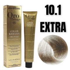 FANOLA Oro Therapy 24k Color Keratin 10.1 Extra 100ml farba bez amoniaku z keratyną, złotem koloidalnym i olejkiem arganowym