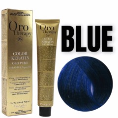 FANOLA Oro Therapy 24k Color Keratin Blue 100ml farba bez amoniaku z keratyną, złotem koloidalnym i olejkiem arganowym