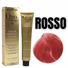 FANOLA Oro Therapy 24k Color Keratin Red 100ml farba bez amoniaku z keratyną, złotem koloidalnym i olejkiem arganowym