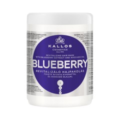 KALLOS Kjmn Blueberry 1000ml, maska do włosów z jagodami