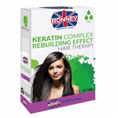 RONNEY Oil Keratin Complex Rebuilding Effect 15ml Olejek do włosów odbudowujący 