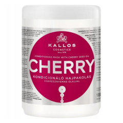 KALLOS Kjmn Cherry 1000ml, maska do włosów z olejkiem z pestek czereśni